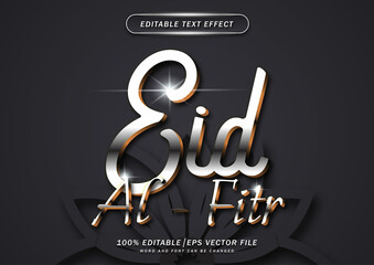 Luxury eid al-fitr text editable effect - obrazy, fototapety, plakaty
