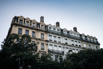 Fototapeta na wymiar Building architecture in Lyon, France.
