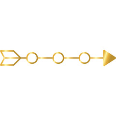 golden decorative arrow