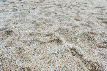 Sea sand that is scattered irregularly