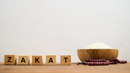 Islamic zakat concept.