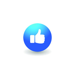 Obraz premium thumb up icon 3D stylized