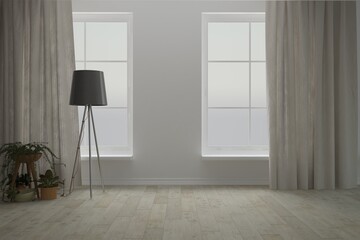 Modern interior design. 3D illustration