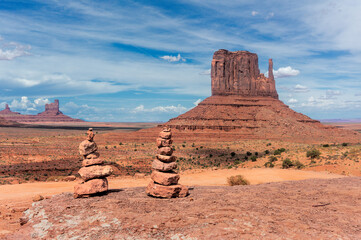 monument valley landscape in border between Utah and Arizona, USA