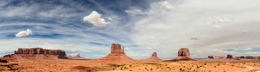 monument valley landscape in border between Utah and Arizona, USA