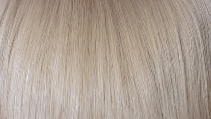 Shaking glossy blonde hair making slow motion waves | Hair texture