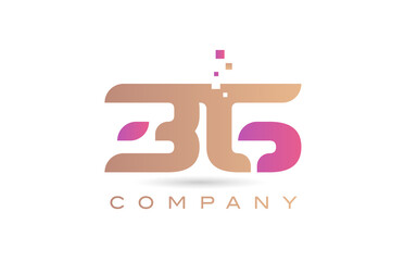 36 number icon logo for company and business with dots design. Creative template in purple and brown color