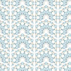 Abstract oriental seamless pattern, colorful tiles, background design - great for textiles, wallpaper, wrapping - vector design