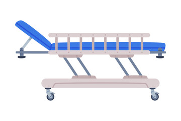 Stretcher as Medical Equipment and Assistance Device Vector Illustration