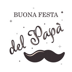 Buona Festa del Papa - Happy Father Day - celebration card template