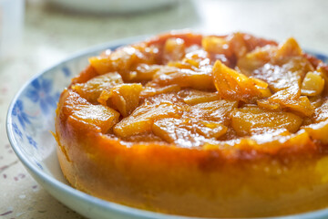 A delicious candied pineapple chiffon cake