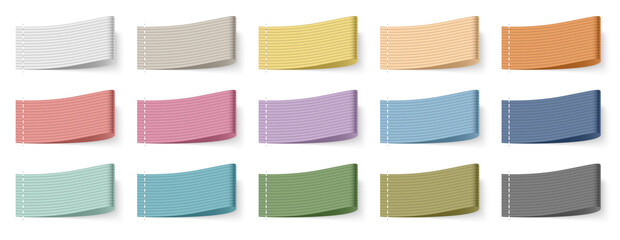 Set Textiletiketten Retrofarben Streifen