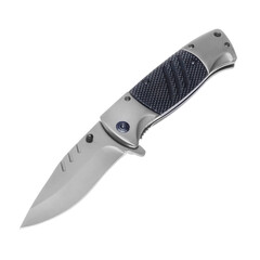 Knife tourist, hunting, tactical, military for survival and self-defense. Steel blade. An isolated...