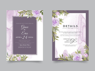 Wedding invitation cards floral spring