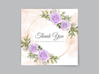 Wedding invitation cards floral spring