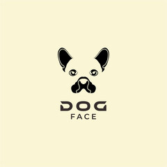 dog face logo template, inspiration design