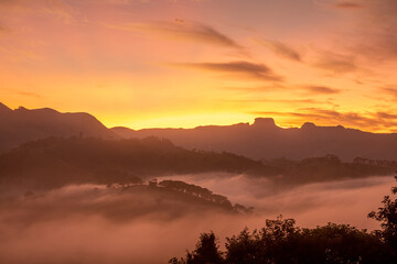 sunrise in the mountains