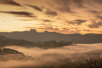 sunrise in the mountains