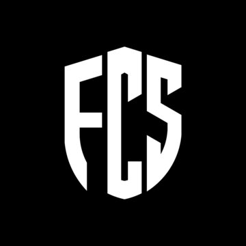 FCS letter logo design. FCS modern letter logo with black background. FCS creative  letter logo. simple and modern letter logo. vector logo modern alphabet font overlap style. Initial letters FCS 
