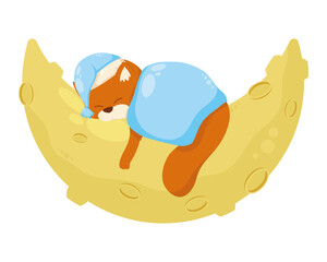 bear sleeping in moon