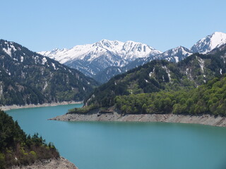 Naklejka na ściany i meble lake in the mountains