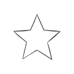 Star doodle, hand drawn icon.