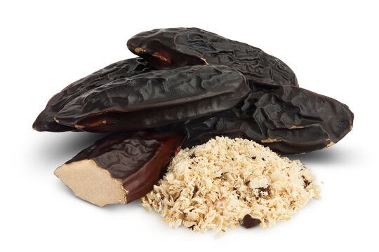 Tonka bean isolated on white background with clipping path and full depth of field. Bean of Dipteryx odorata