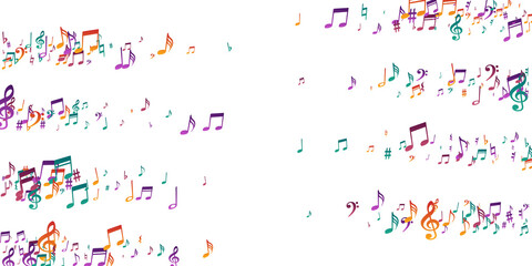 Music note symbols vector pattern. Symphony