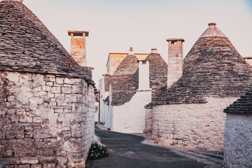 Fototapeta na wymiar traditional trulli houses in Alberobello Apulia Italy