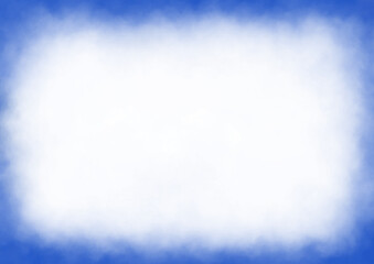 Abstract blue cloud  texture on white paper.