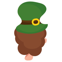 Isolated patrick day elf with traditional hat Vector