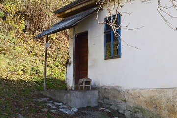 white old house in a mountain village