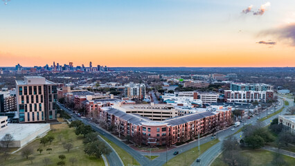 Sunset over the Triangle in Austin Texas