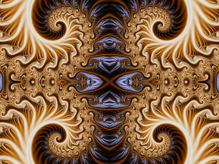 Bright seamless background. Fractal beautiful picture. Computer image generation. Spirals.