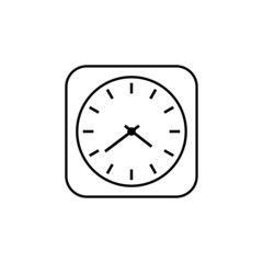 clock logo icon design template vector