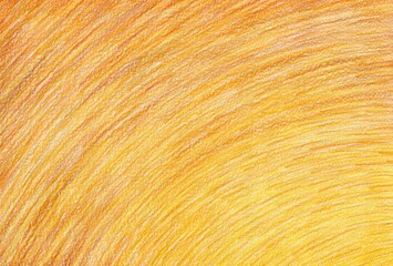 Bright horizontal yellow-brown background with doodles, sun rays, banner