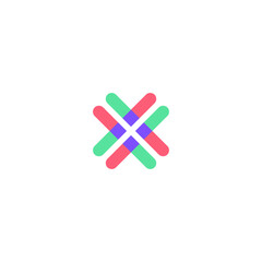 Letter X Medical logo vector design