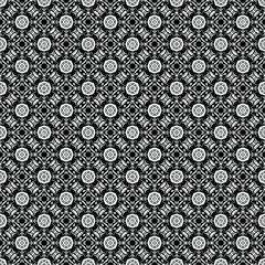 Black and white seamless pattern texture. Greyscale ornamental graphic design. Mosaic ornaments. Pattern template. Vector illustration. EPS10.
