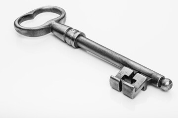 Old iron key of castle, vintage key