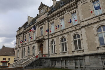 Fototapeta premium La mairie de La Mure, vue de l'extérieur, village La Mure, département de l'Isère, France