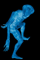 hammerhead alien exploring arround