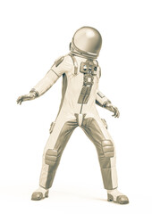 astronaut explorer exploring in white background