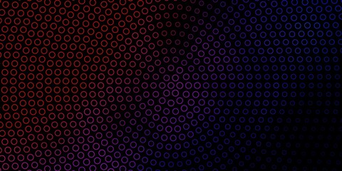 Dark Blue, Red vector background with circles.