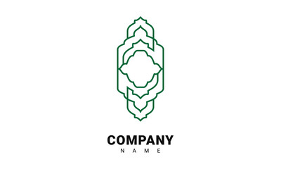 islamic mosque dome logo template