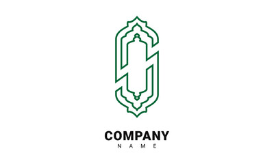 islamic mosque dome logo template