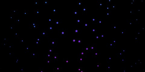 Dark Pink, Blue vector template with neon stars.