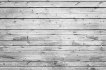 White wooden wall made of pine wood planks, texture