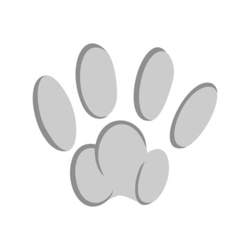 Animal pawprints. Sketch footprints of a rabbit, bunny, cat or dog. Vector illustration isolated in white background