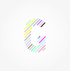 Letter G vector line logo design. Creative minimalism logotype icon symbol. Abstract Letter G logo design template. Line vector symbol.