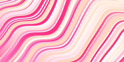 Light Pink vector texture with curves.